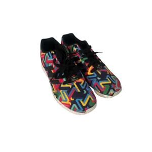 Adidas ZX Flux Rainbow Multi Color Lace Up Low Top Sneakers Mens Sz 7
